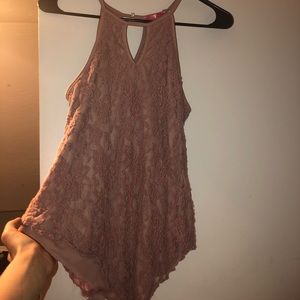 Cream/ pink colored top
